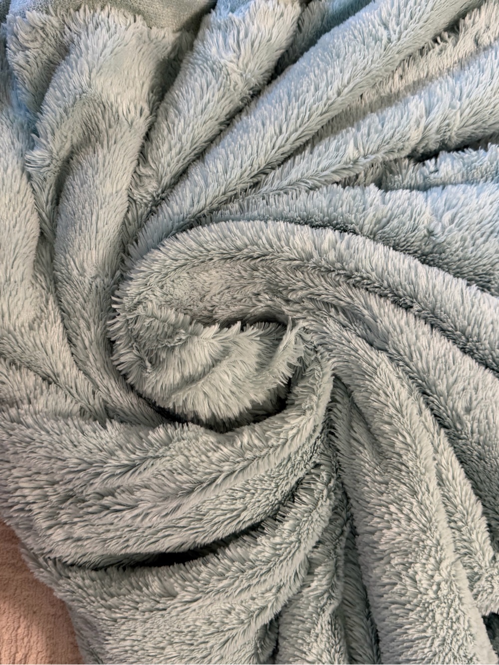 Plush Light Blue Throw Blanket - Soft Cozy Home Bedding - Picture 2 of 3